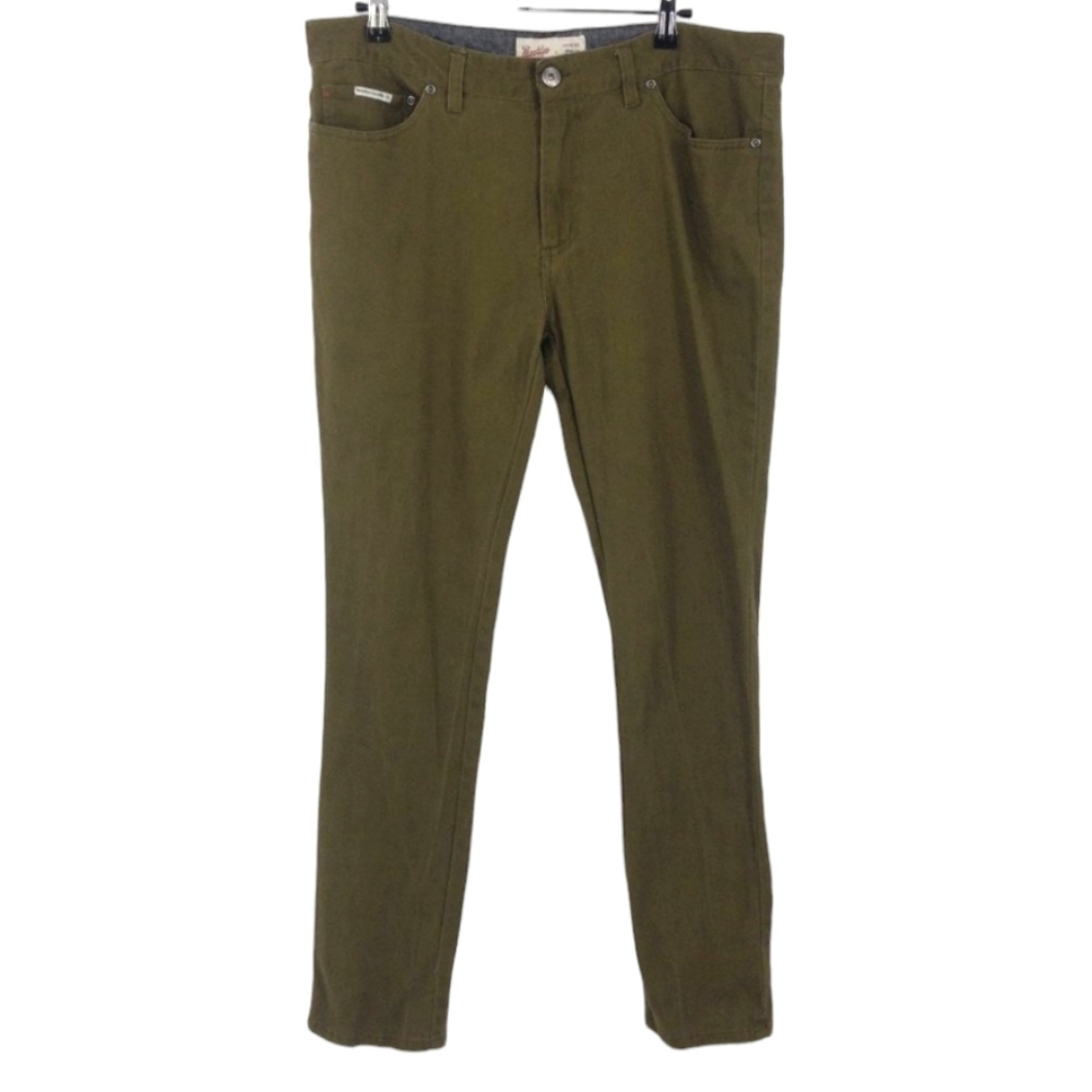 Brooklyn Cloth Skinny Fit Tapered Leg Army Green‎ Pants 36W